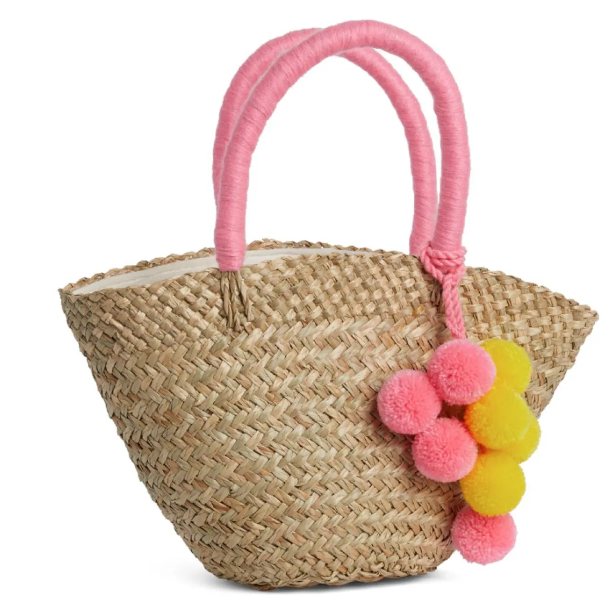 The Baby Bali Pink Pom Pom Basket