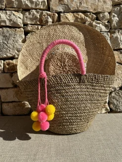 The Bali Pink Pom Pom Basket