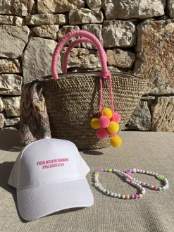 The Bali Pink Pom Pom Basket