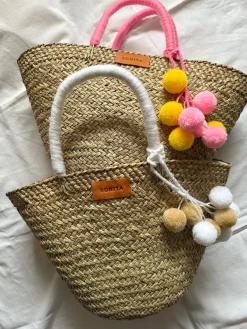 The Bali Pink Pom Pom Basket