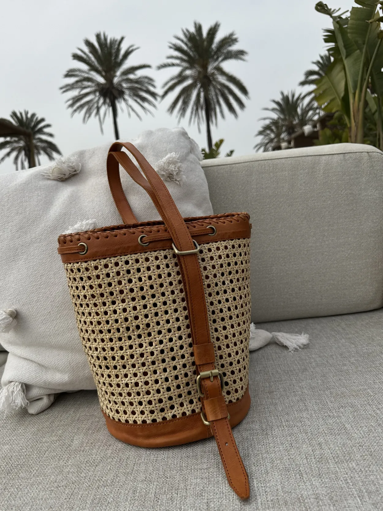 The Bali Rattan Duffle Bag