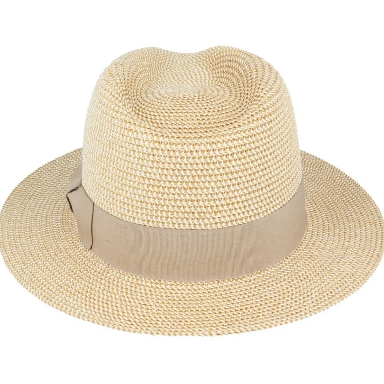The Classic Fedora - Natural with Camel Band
