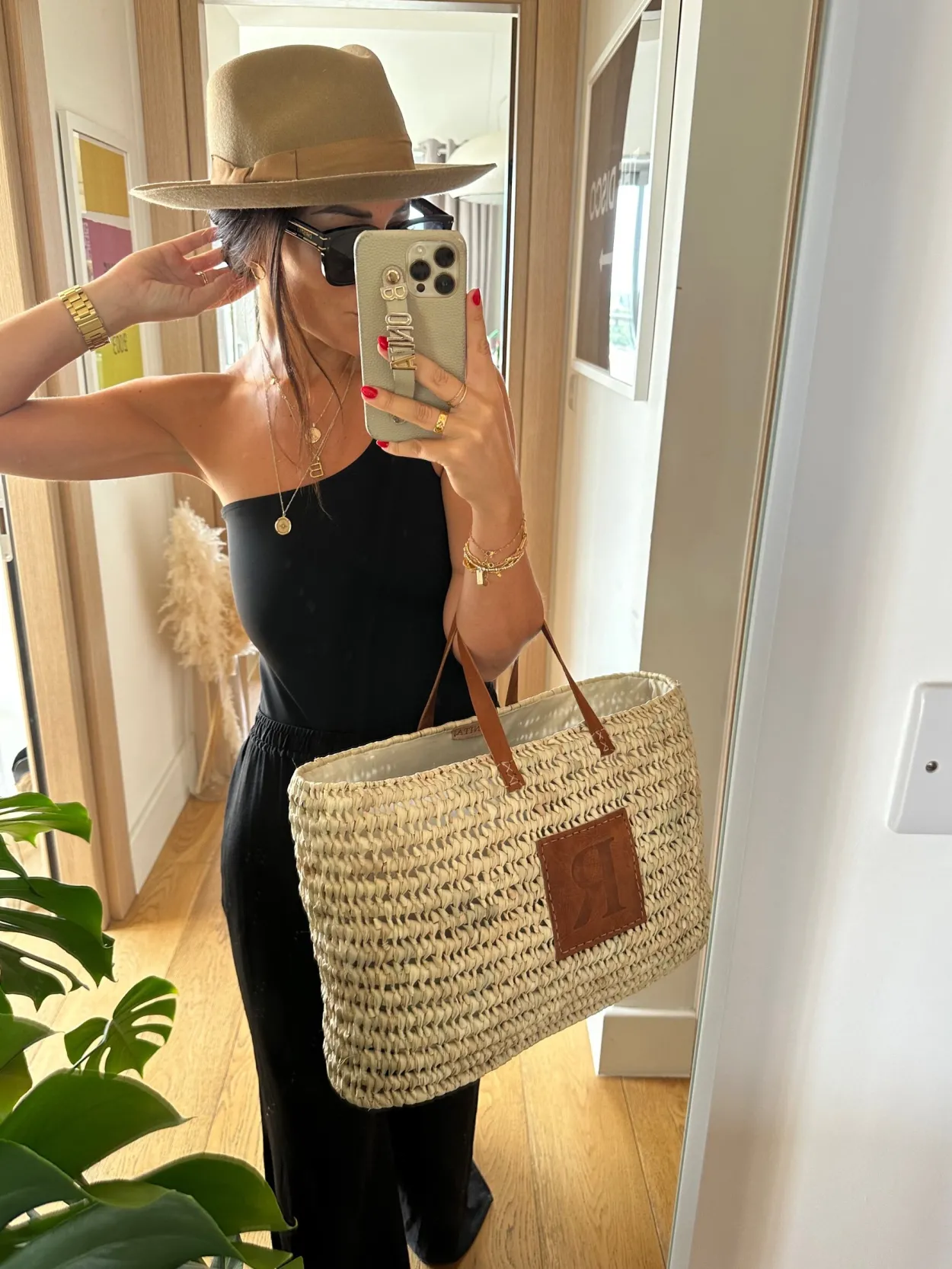 The Leather Letter Shopper