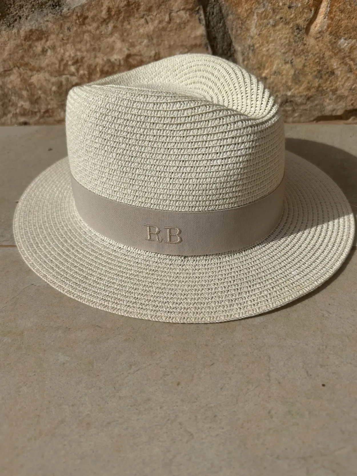 The Men's Classic Fedora - Cream with Taupe Band
