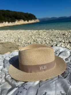 The Men's Classic Fedora - Cream with Taupe Band