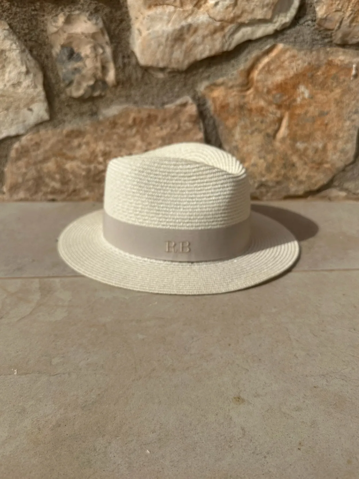 The Men's Classic Fedora - Cream with Taupe Band