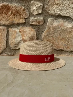 The Men's Classic Summer Fedora - Natural with Red Band