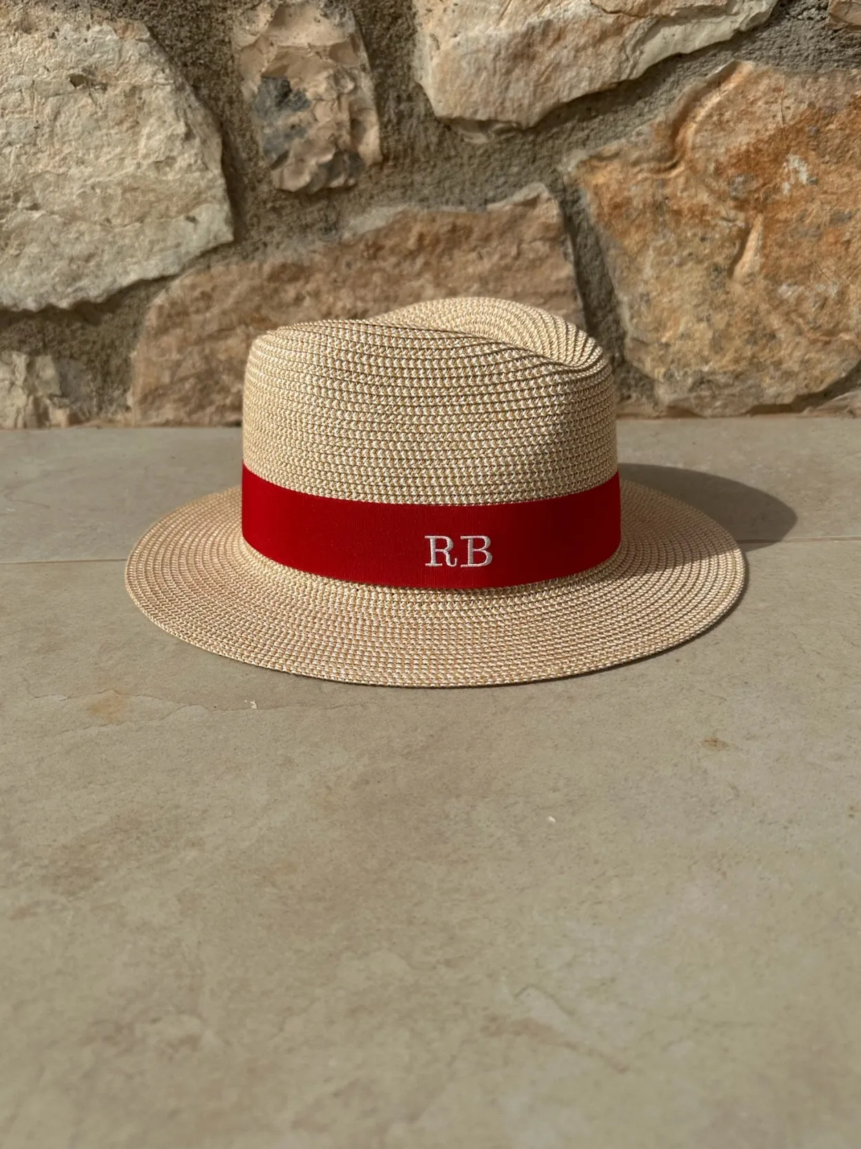 The Men's Classic Summer Fedora - Natural with Red Band