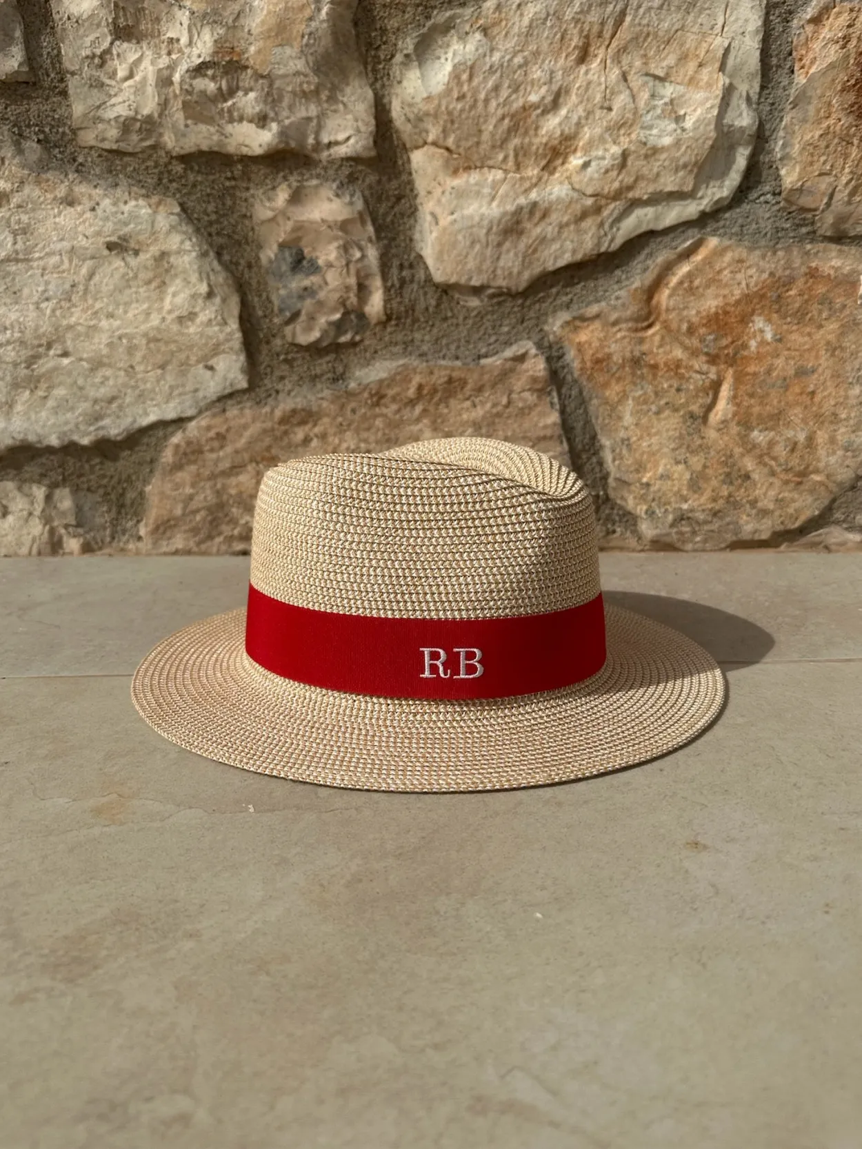 The Men's Classic Summer Fedora - Natural with Red Band