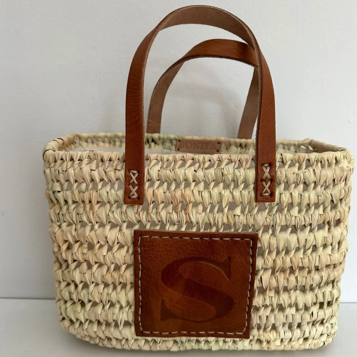 The Mini Leather Letter Shopper