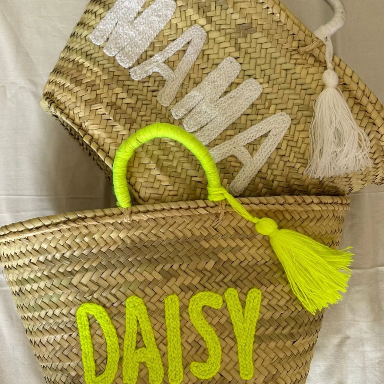 The Personalised Basket With Bubble Writing