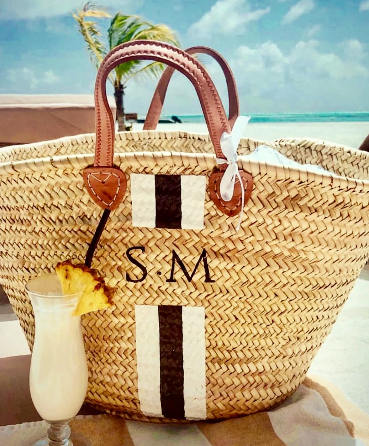 The Personalised Stripe Basket