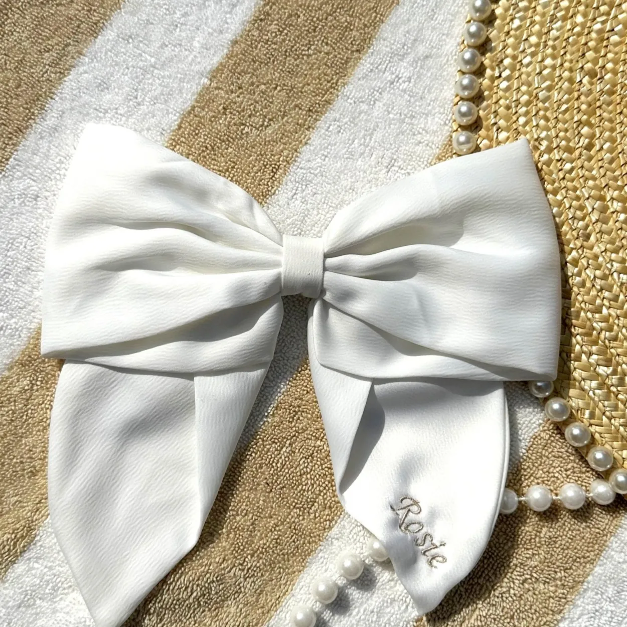 The Personalised White Bow