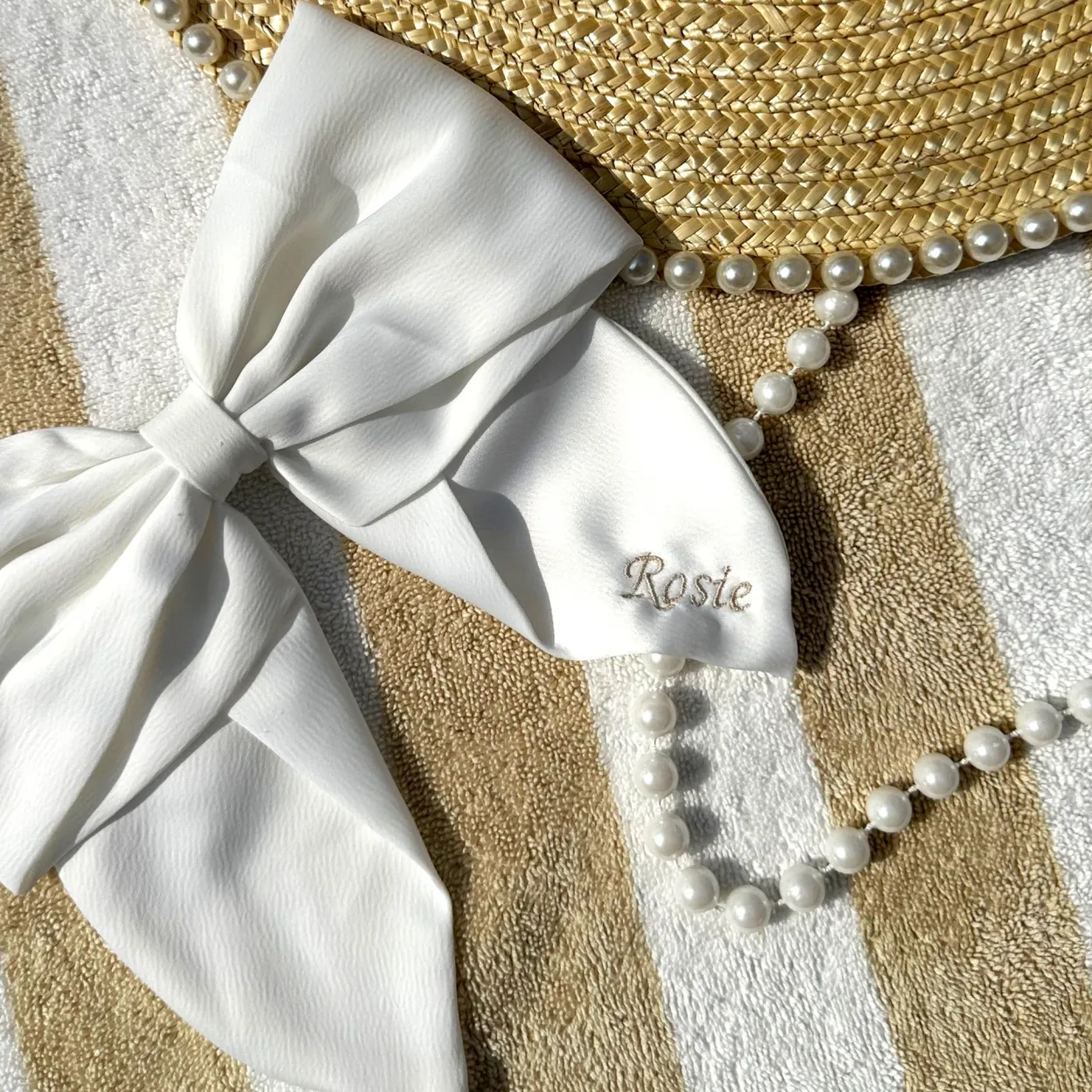 The Personalised White Bow