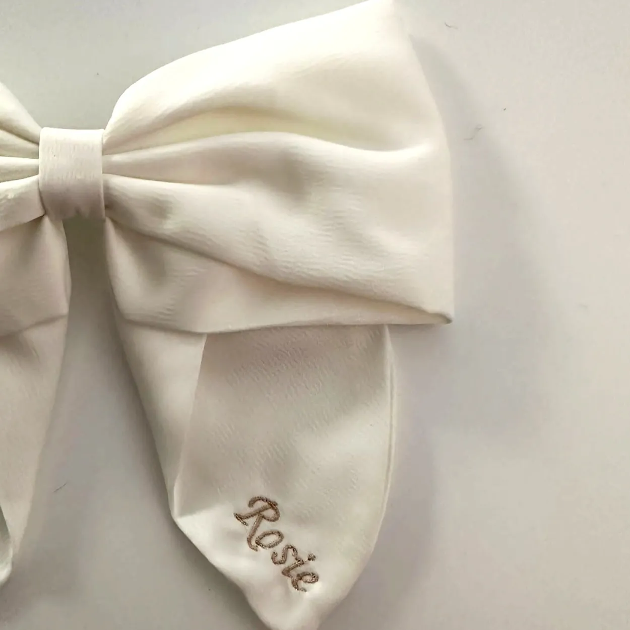 The Personalised White Bow