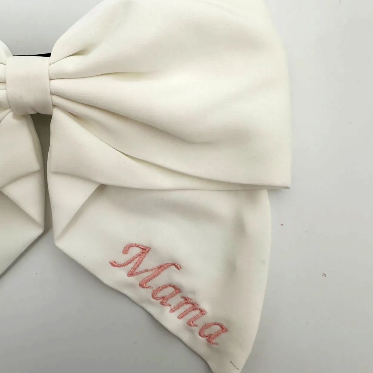 The Personalised White Bow