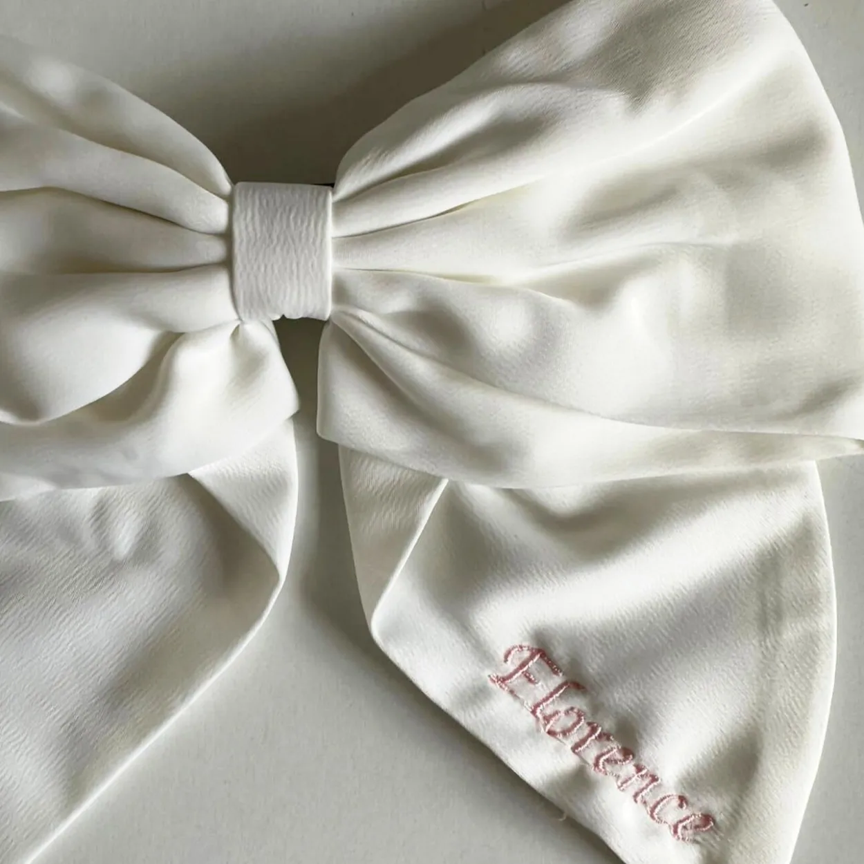 The Personalised White Bow