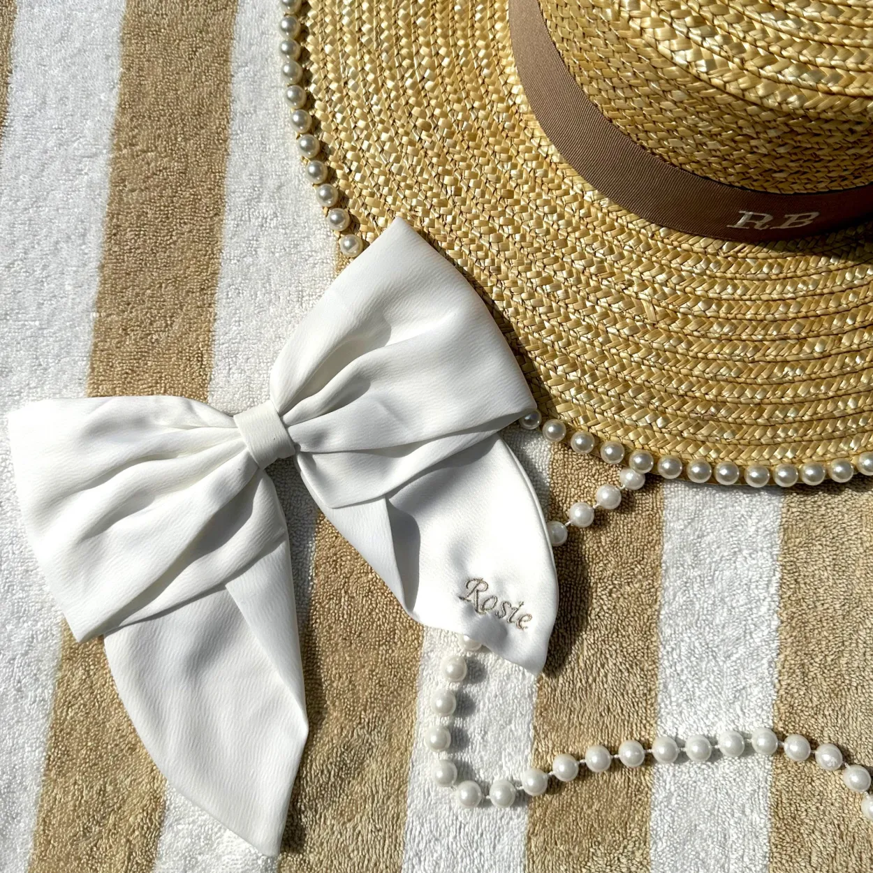 The Personalised White Bow