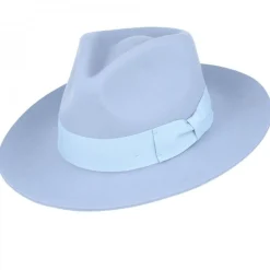 The Stiff Brim Wool Fedora - Pale Blue