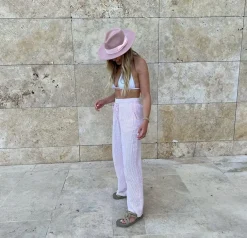 The Stiff Brim Wool Fedora - Pale Pink