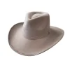 Vegan Suede Unisex Rancher Cowboy Hat - Taupe