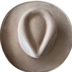 Vegan Suede Unisex Rancher Cowboy Hat - Taupe