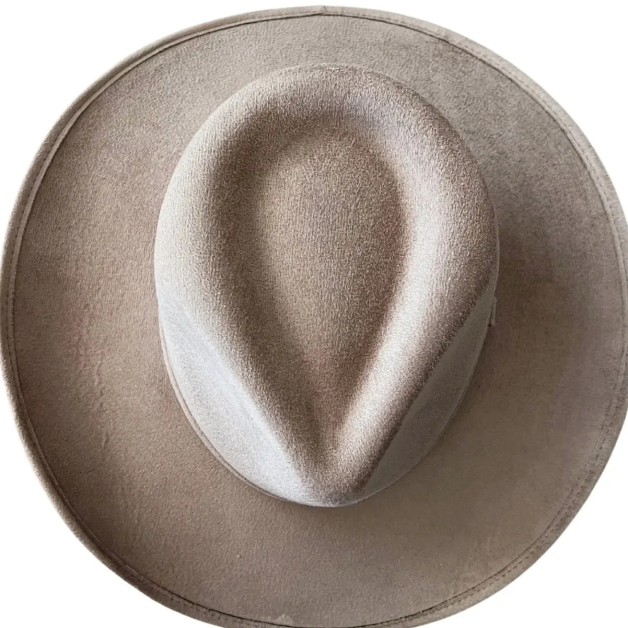 Vegan Suede Unisex Rancher Cowboy Hat - Taupe