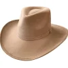 Vegan Suede Unisex Rancher Cowboy Hat - Tan
