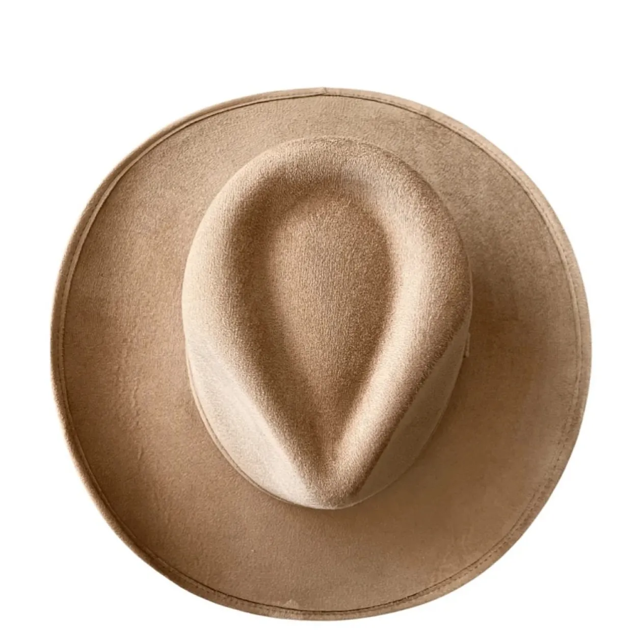Vegan Suede Unisex Rancher Cowboy Hat - Tan