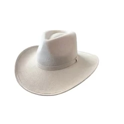 Vegan Suede Unisex Rancher Cowboy Hat - Ivory