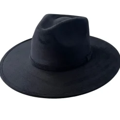 Vegan Suede Unisex Rancher Hat - Black