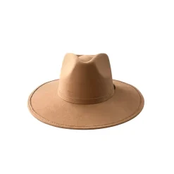 Vegan Suede Unisex Rancher Hat - Tan