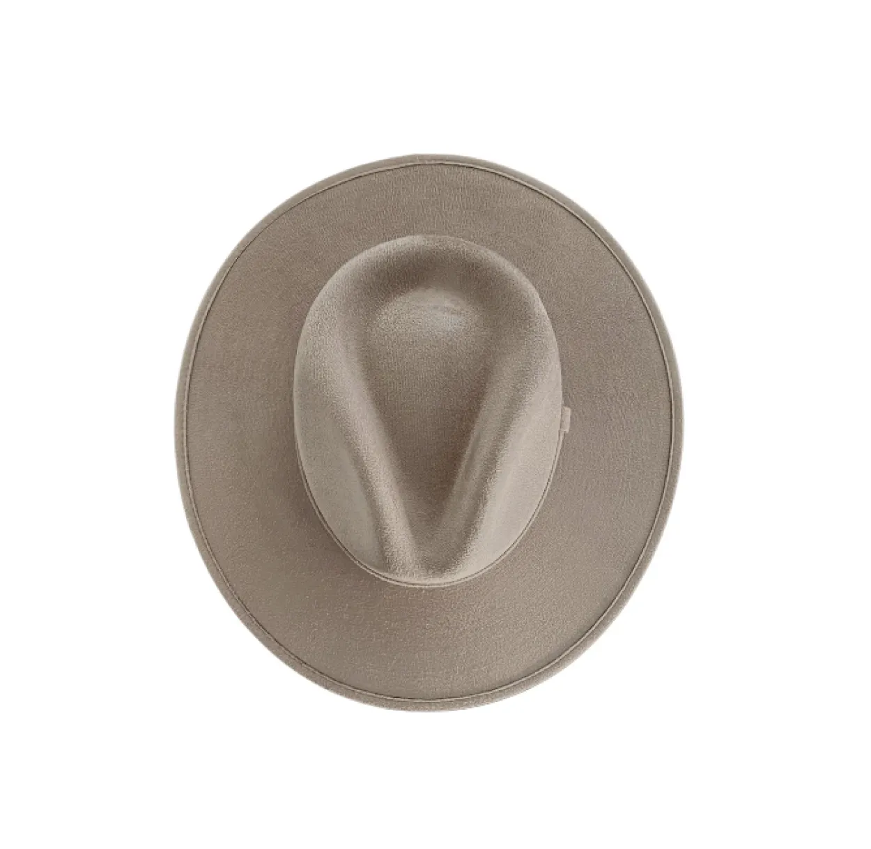 Vegan Suede Unisex Rancher Hat - Taupe