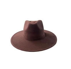 Vegan Suede Unisex Rancher Hat - Chocolate