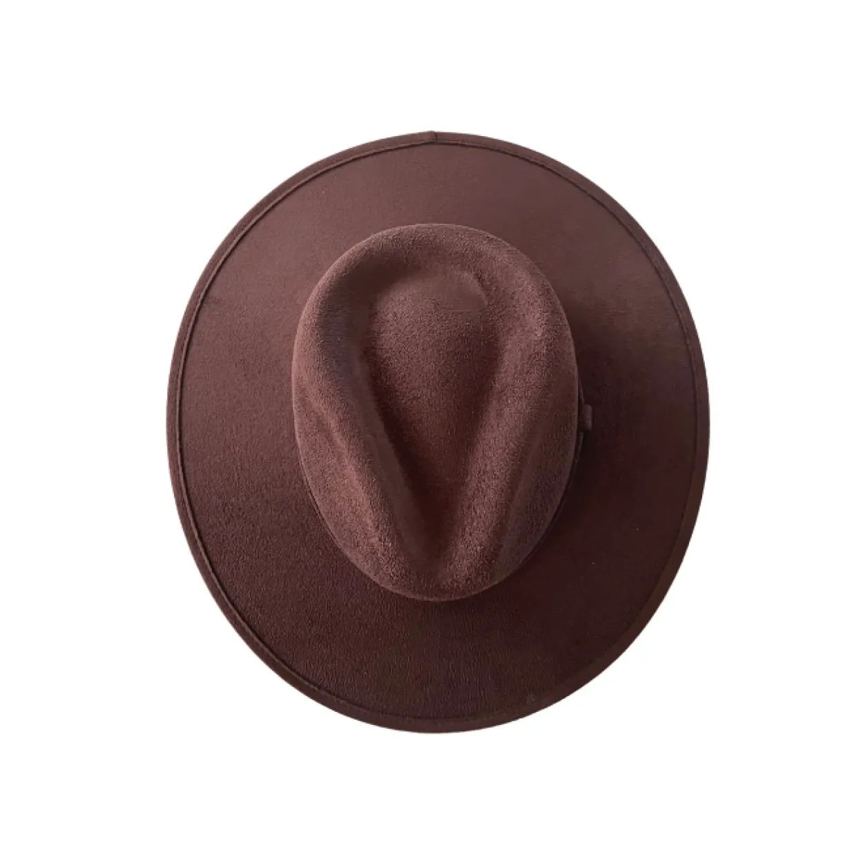 Vegan Suede Unisex Rancher Hat - Chocolate