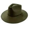 Vegan Suede Unisex Rancher Hat - Olive