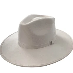 Vegan Suede Unisex Rancher Hat - Ivory