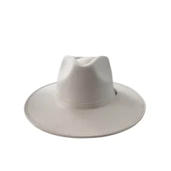 Vegan Suede Unisex Rancher Hat - Ivory