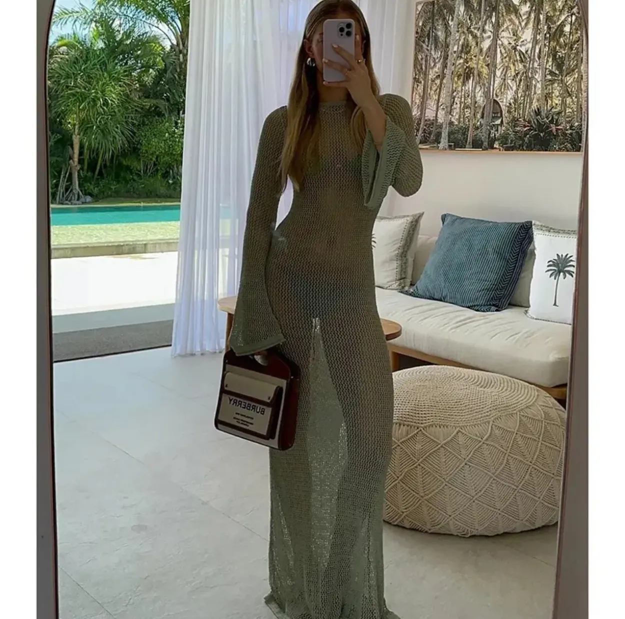 VENUS - Mint Knit Dress