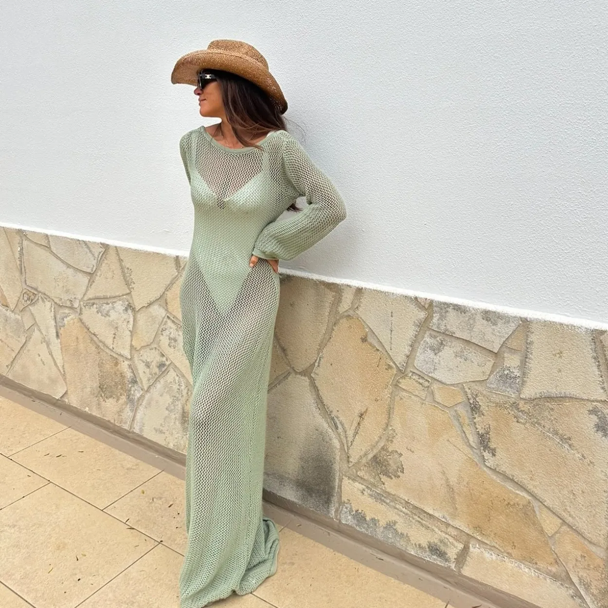 VENUS - Mint Knit Dress