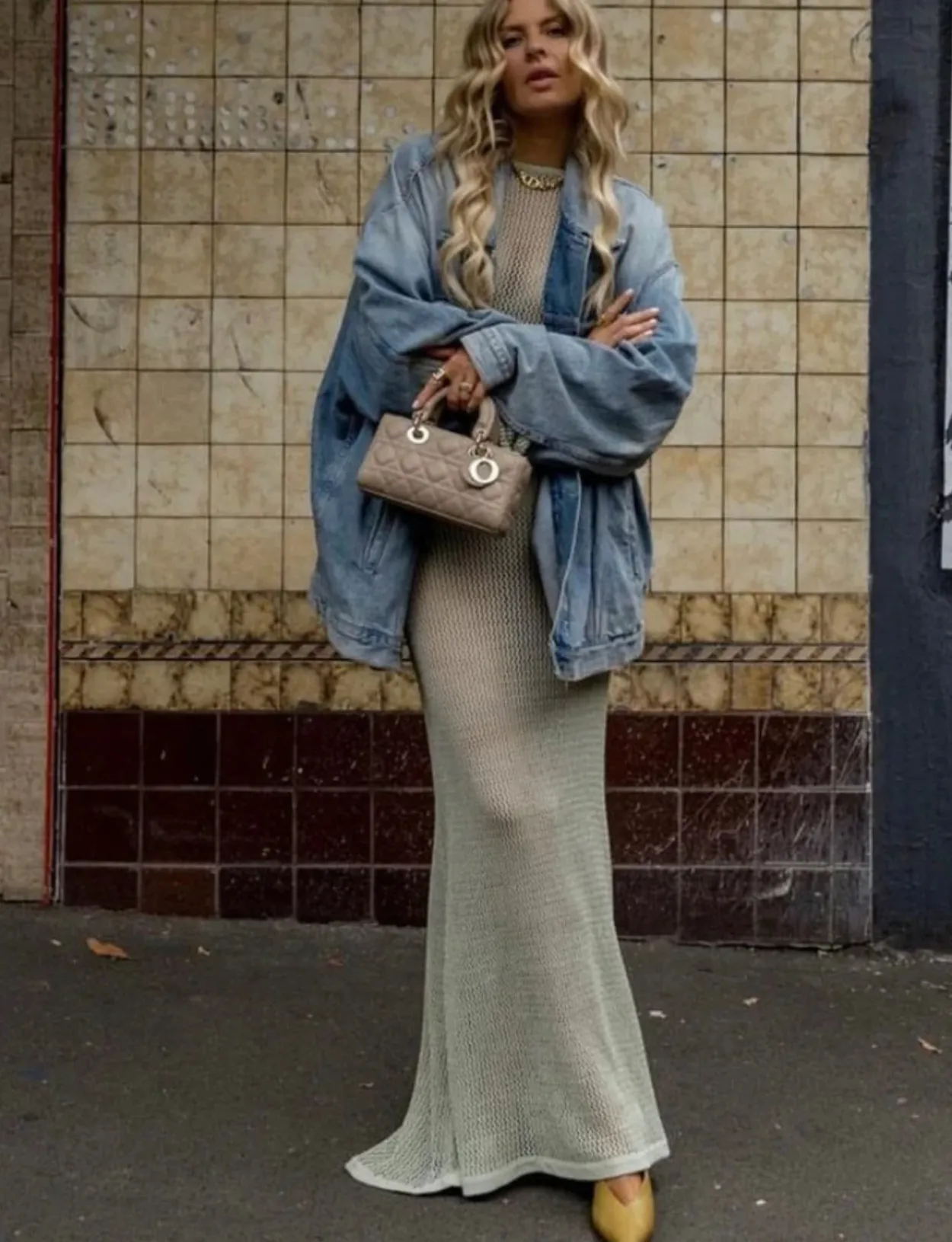 VENUS - Mint Knit Dress