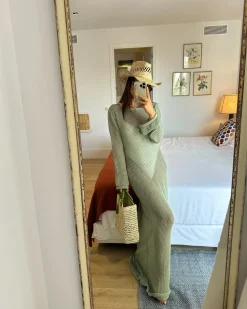 VENUS - Mint Knit Dress