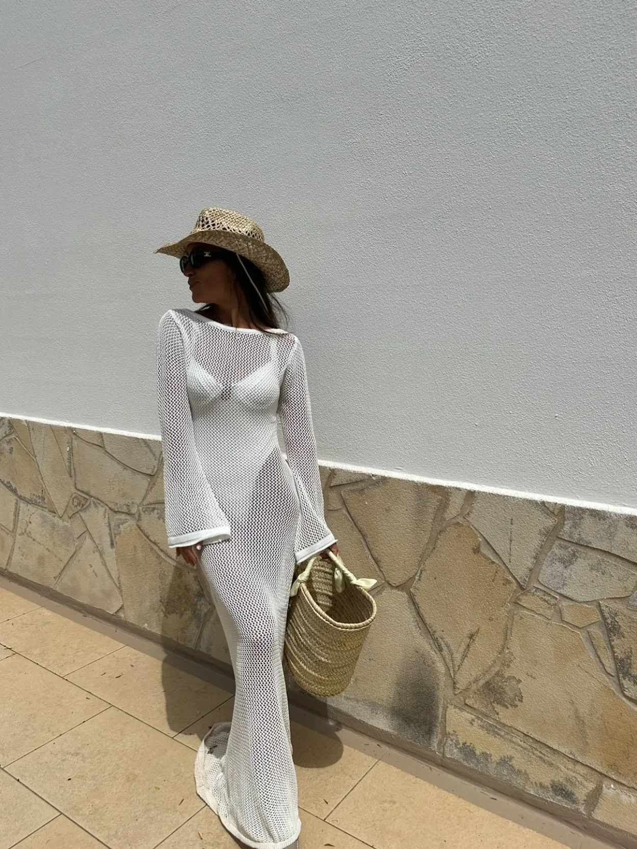 VENUS - White Knit Dress