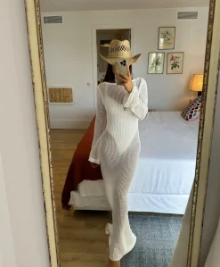 VENUS - White Knit Dress