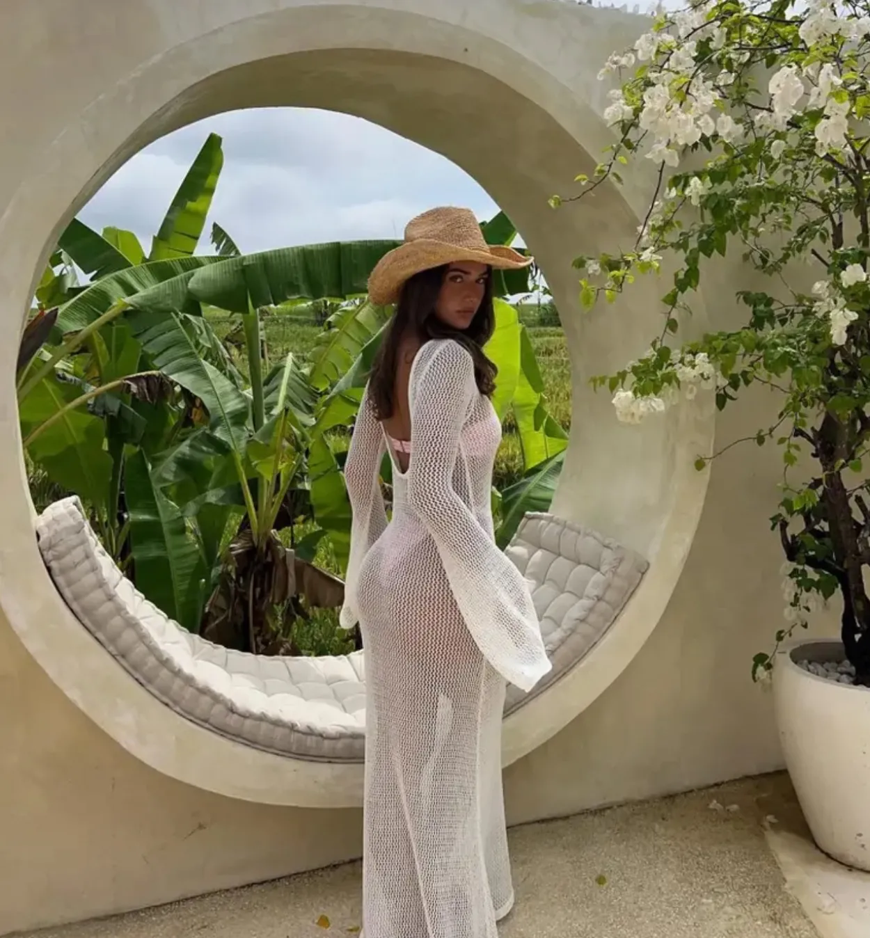 VENUS - White Knit Dress