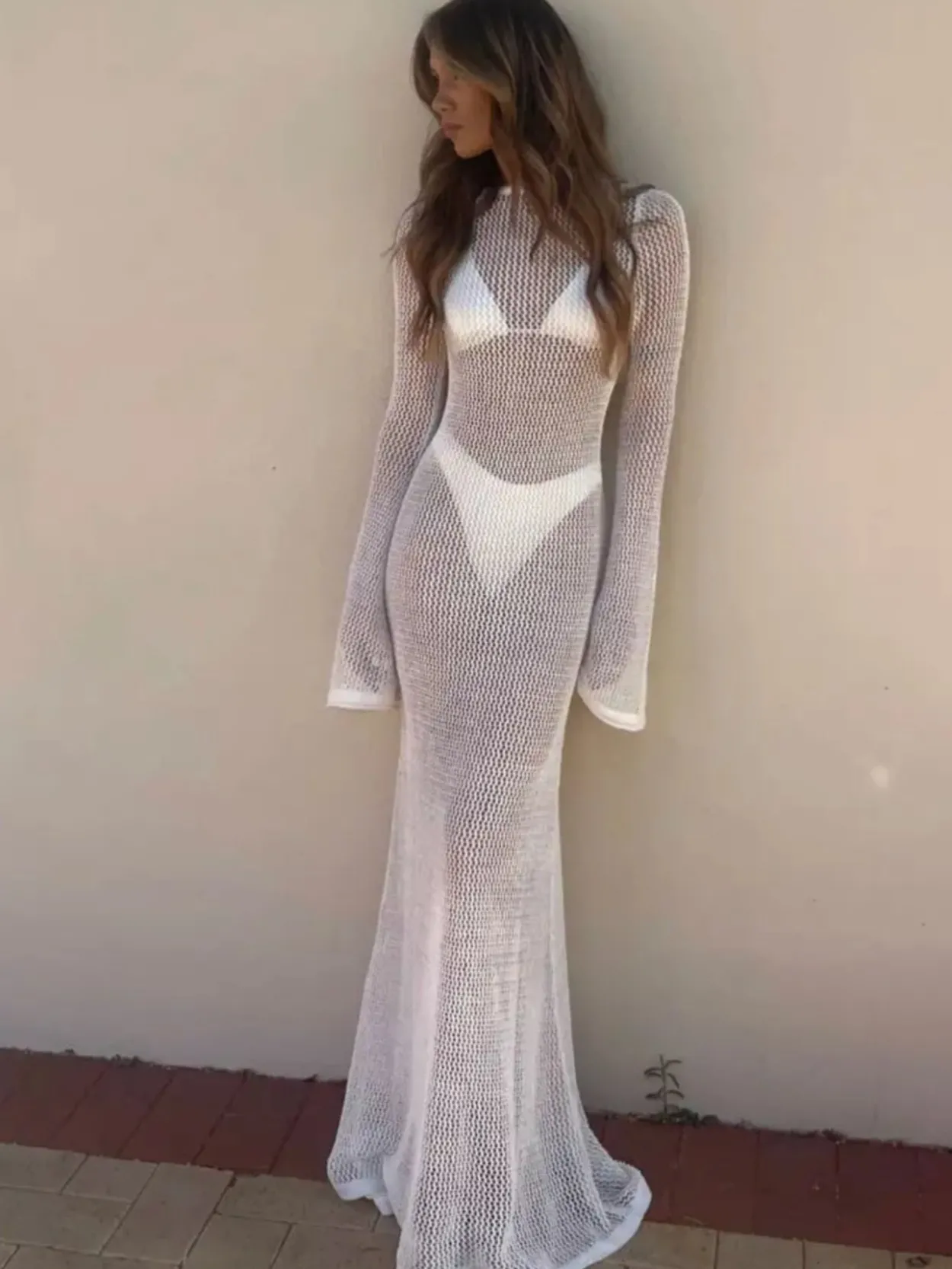 VENUS - White Knit Dress