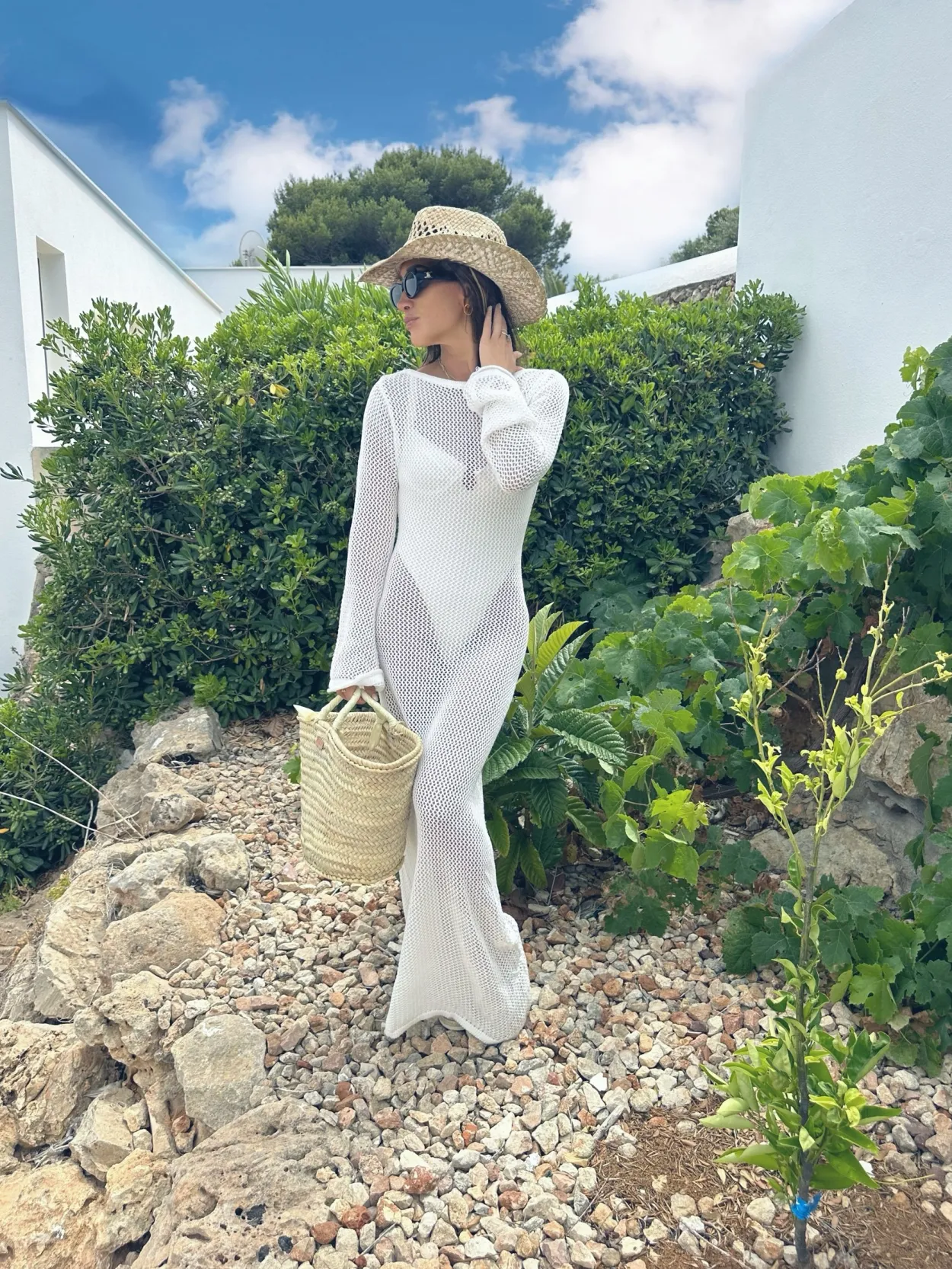 VENUS - White Knit Dress